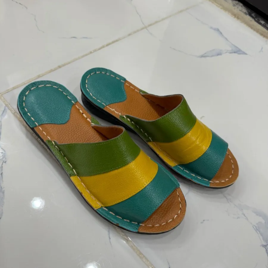 دمپایی زنانه چرم