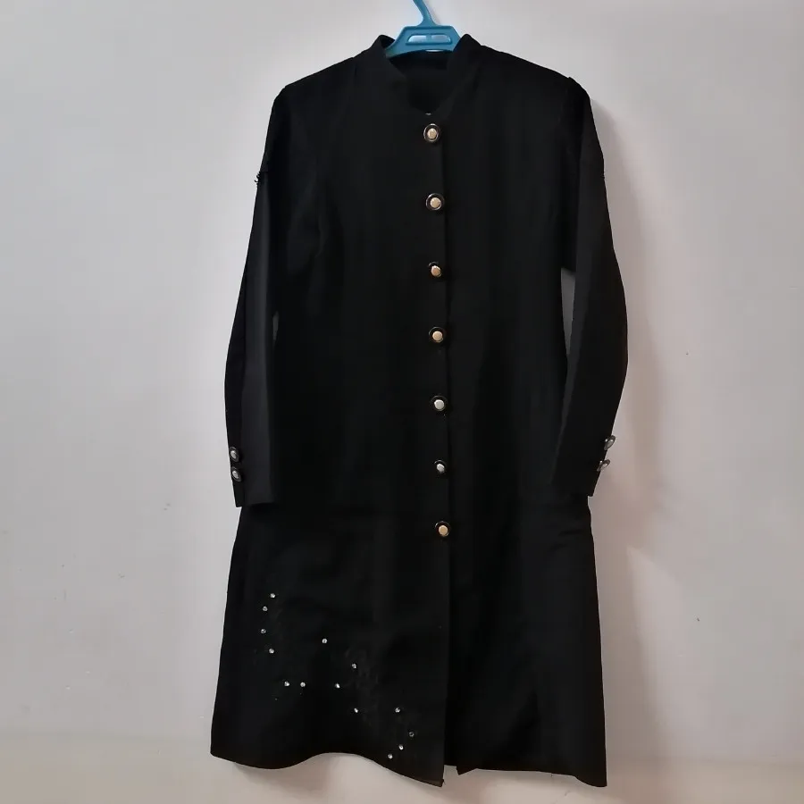 مانتو کرپ مشکی