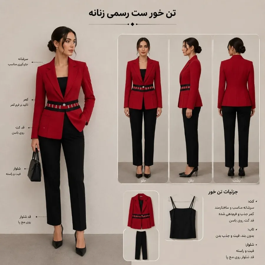 کت و شلوار زنانه مجلسی