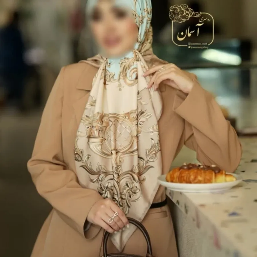 روسری ابریشم شیک مجلسی