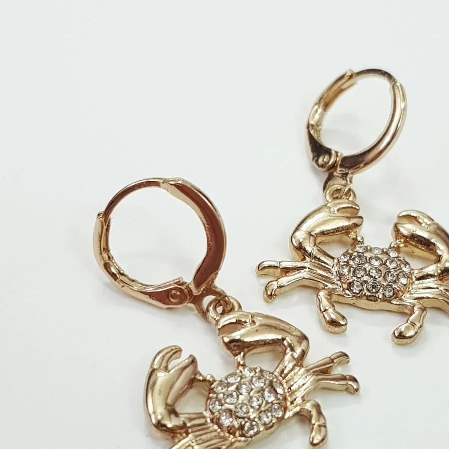 گوشواره خرچنگ نگین دار