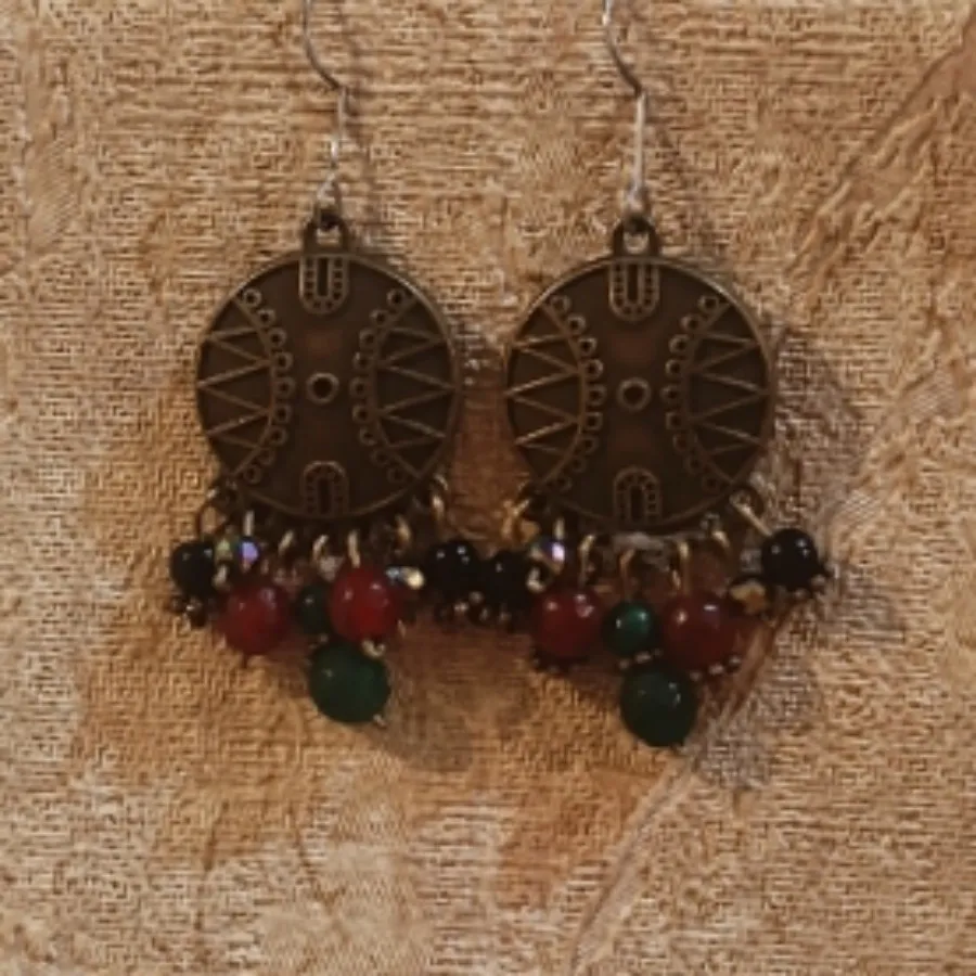 دستبند چوبی گوشواره سنتی
