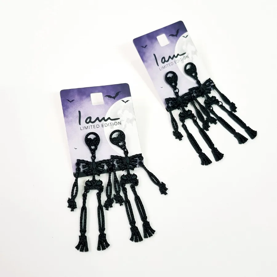 گوشواره اسکلتی مشکی