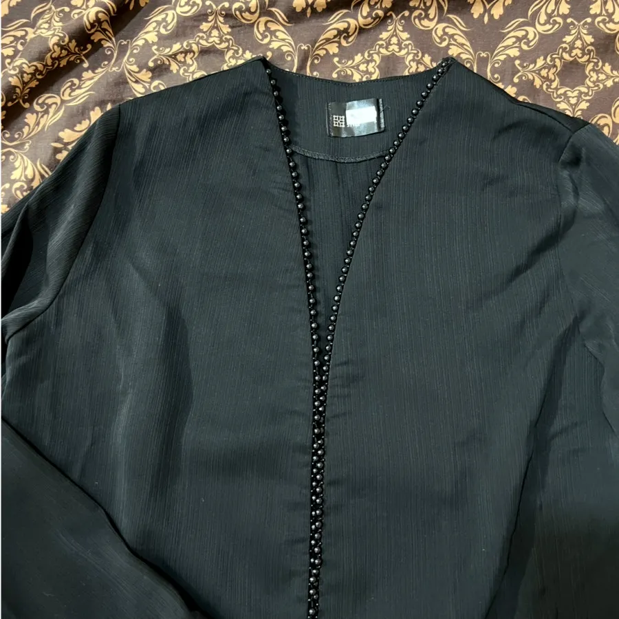 کت مجلسی مشکی مروارید دار