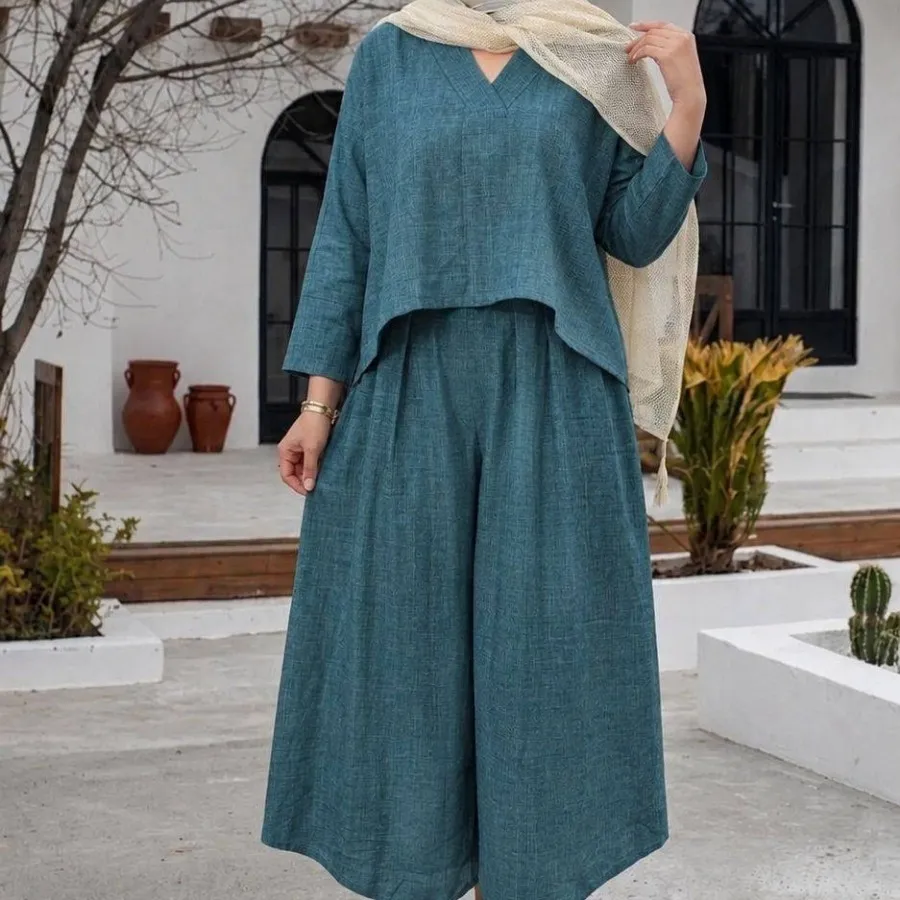 ست شومیز شلوار دامنی