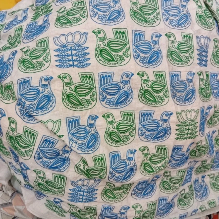 پارچه لینن دو متری گلدوزی