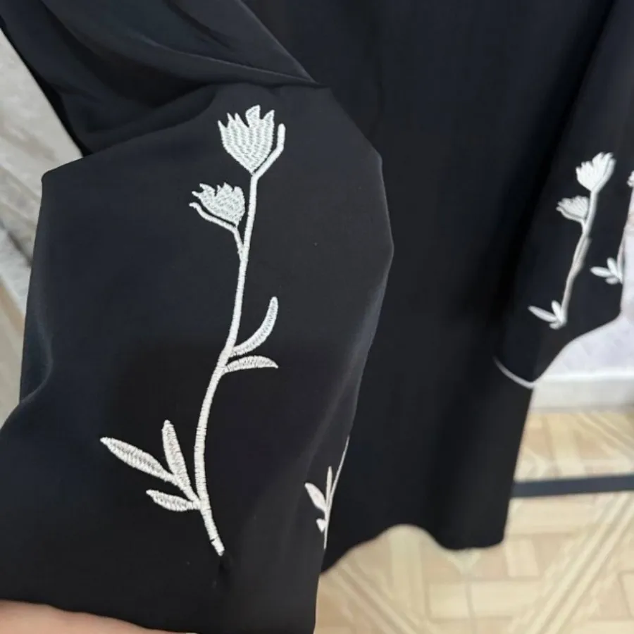 مانتو عبایی مشکی بلند