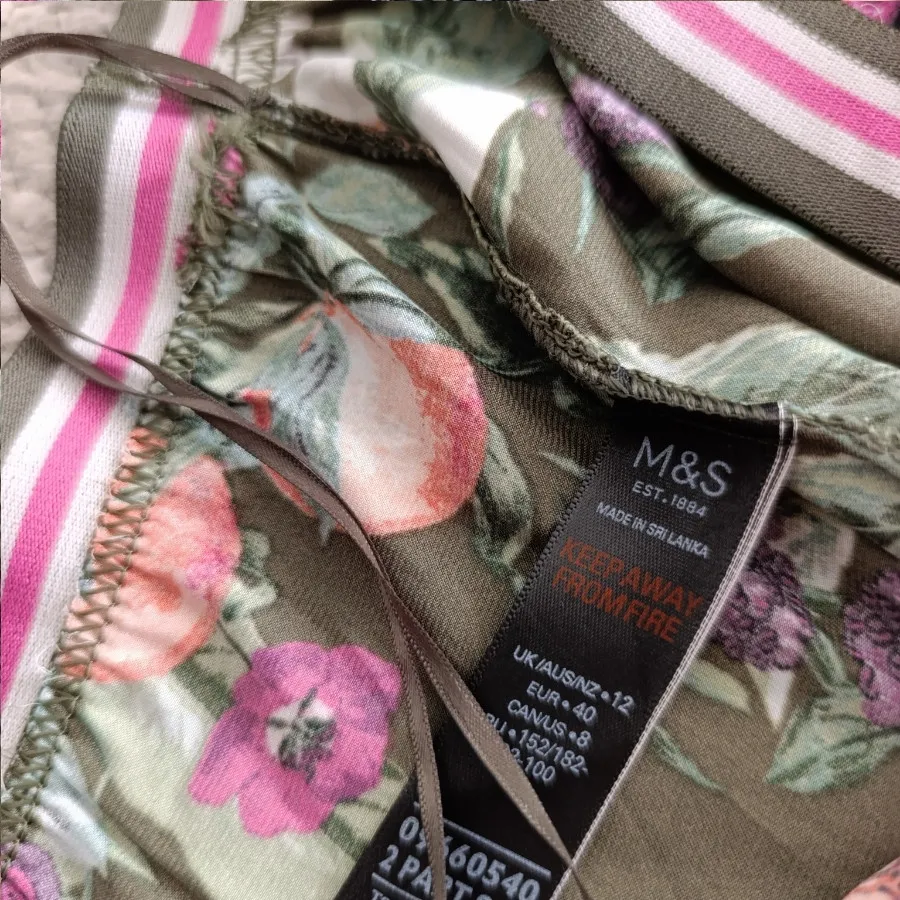 شلوار ساتنی طرح دار M&S