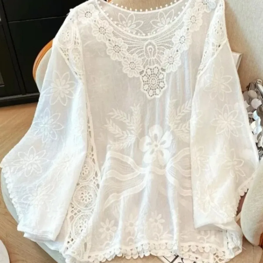 شومیز قلاب بافی خمره ای