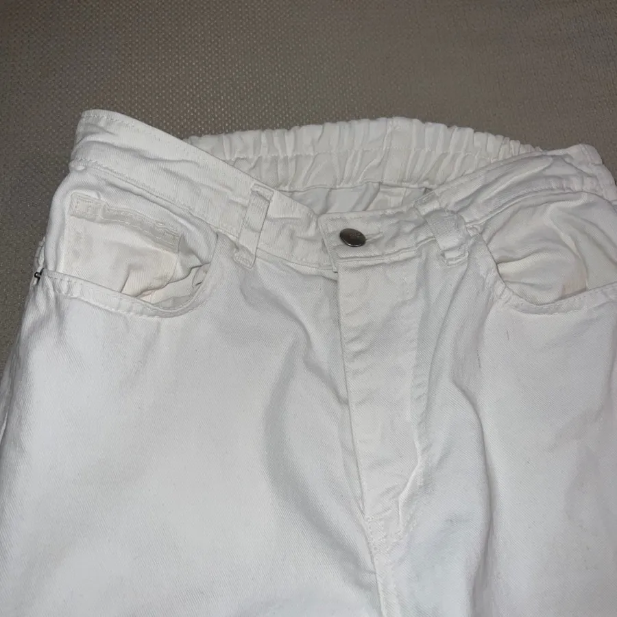 شلوار بگ سفید‌کتان