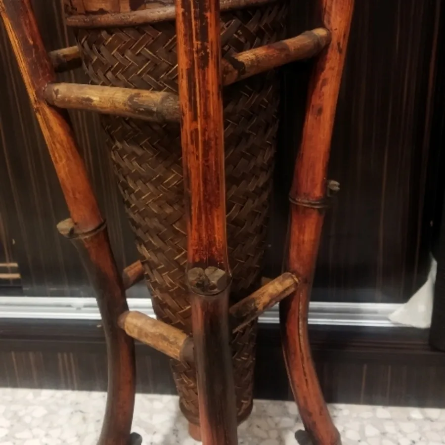 گلدان چوبی بامبو