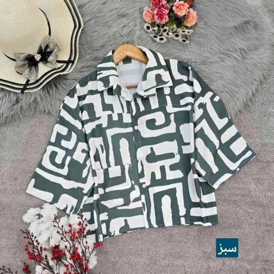 شومیز باکسی طرحدار