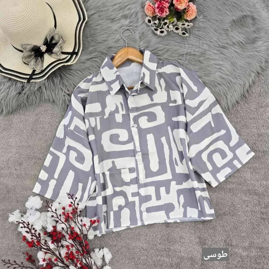 شومیز باکسی طرحدار