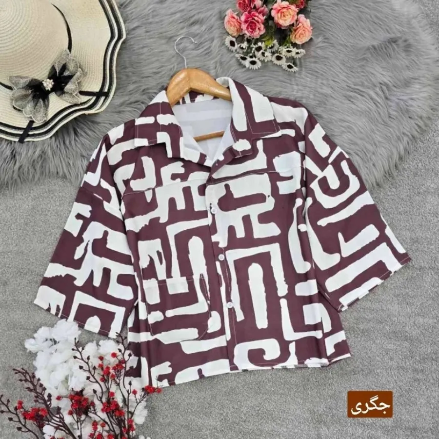 شومیز باکسی طرحدار