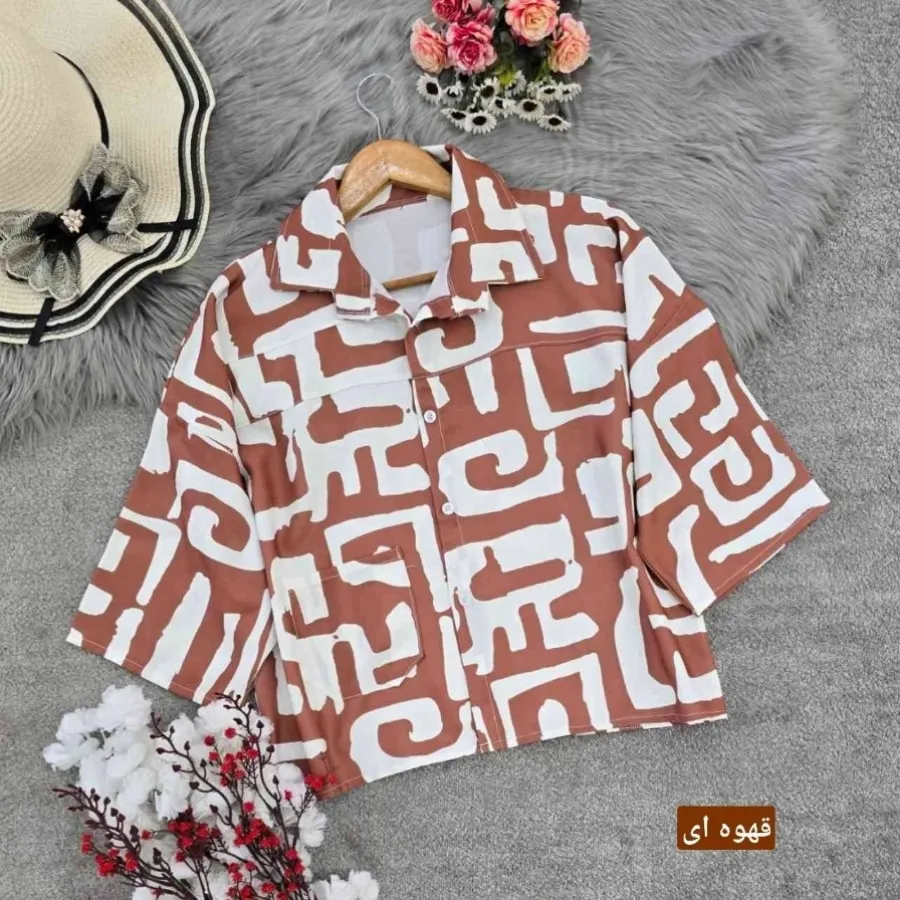 شومیز باکسی طرحدار