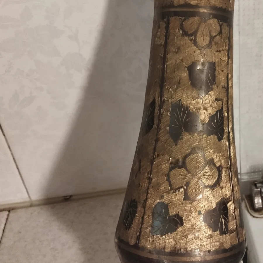 گلدان برنز قلمکار هندی