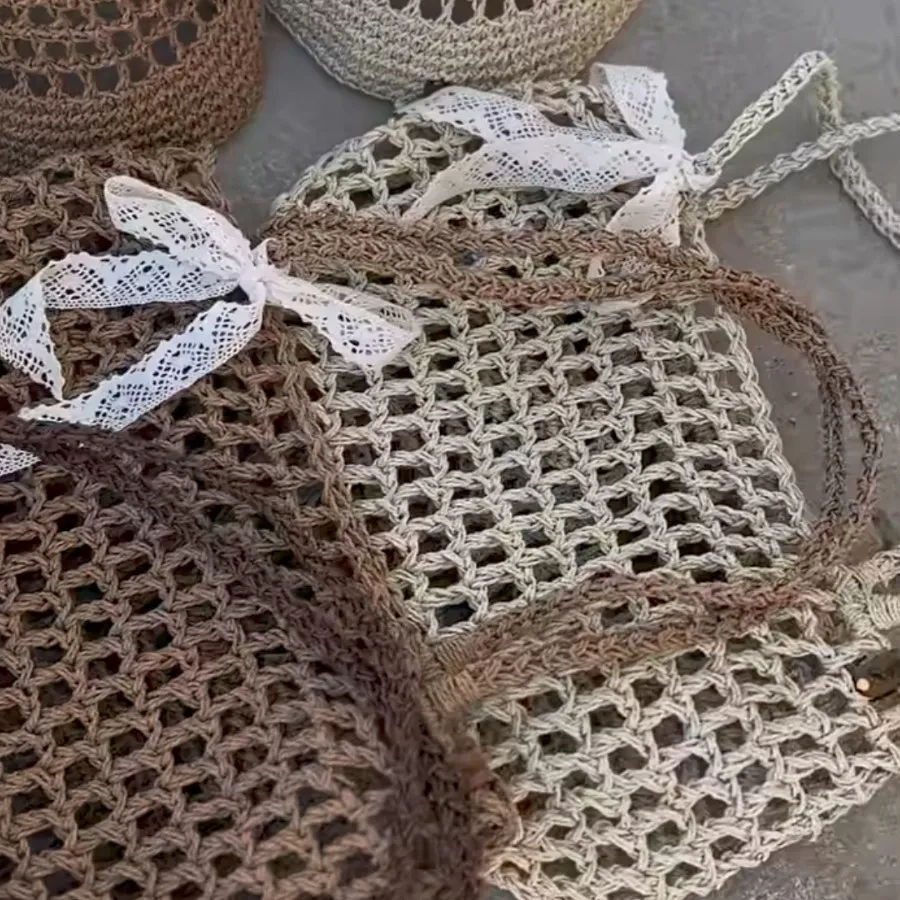 ست کیف و کلاه رافیا