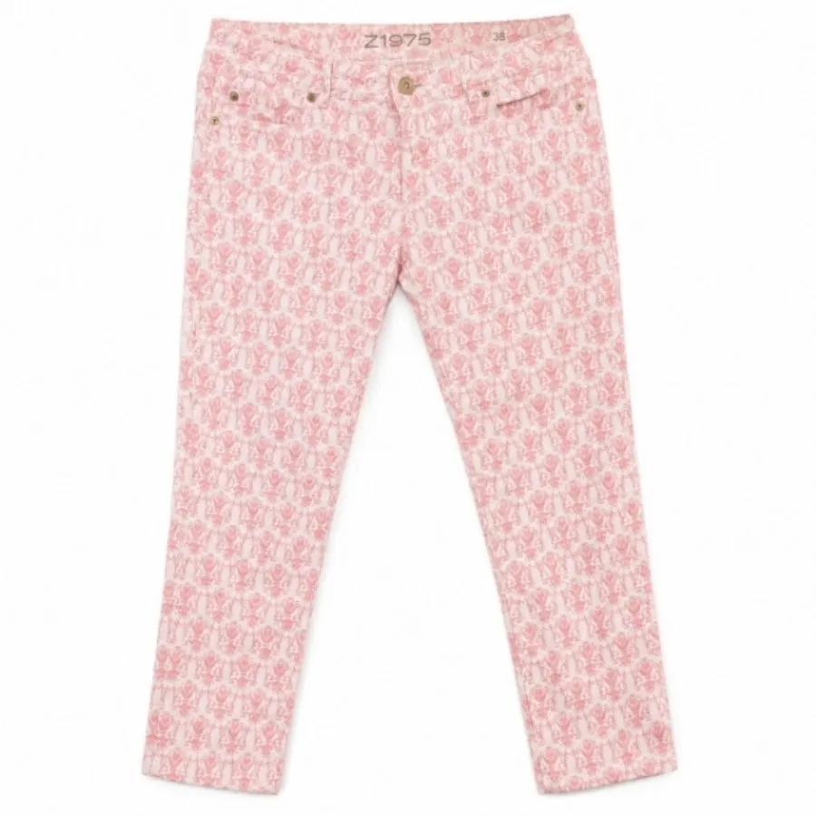 شلوار zara کتان طرح دار