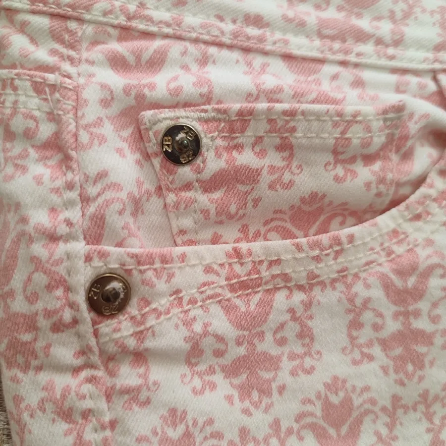 شلوار zara کتان طرح دار