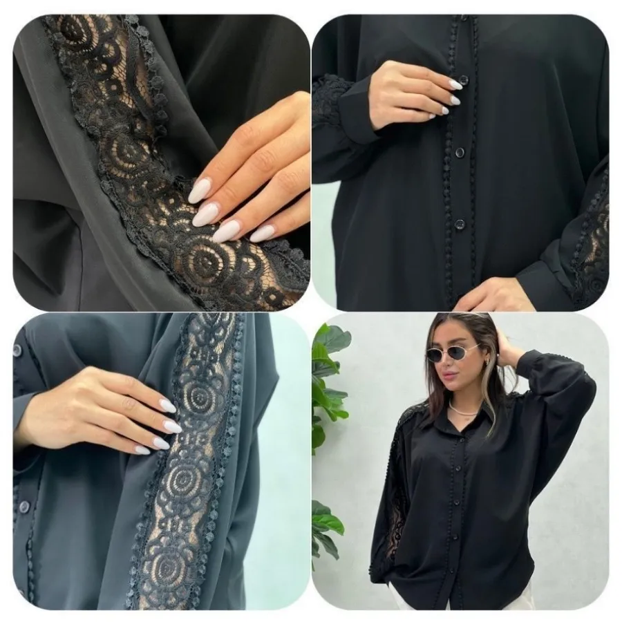 شومیز آستین دانتل مجلسی