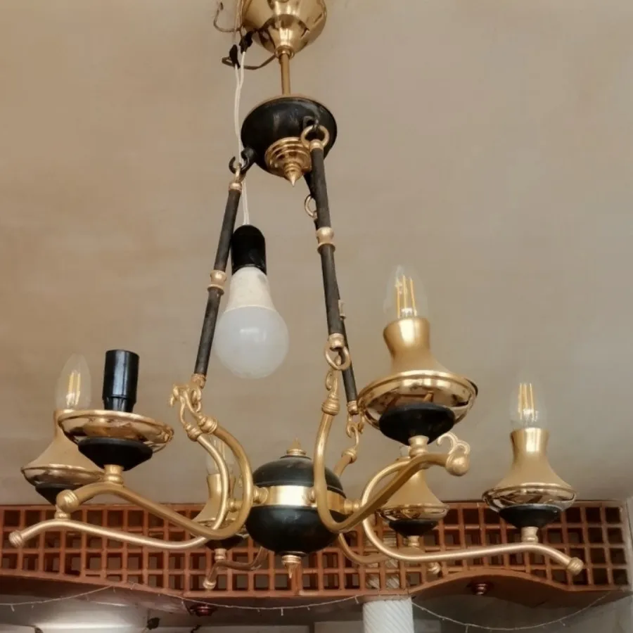 لوستر برنجی آبکاری طلا