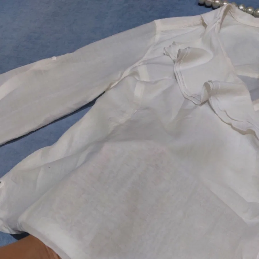 شومیز حریر دو لایه سفید