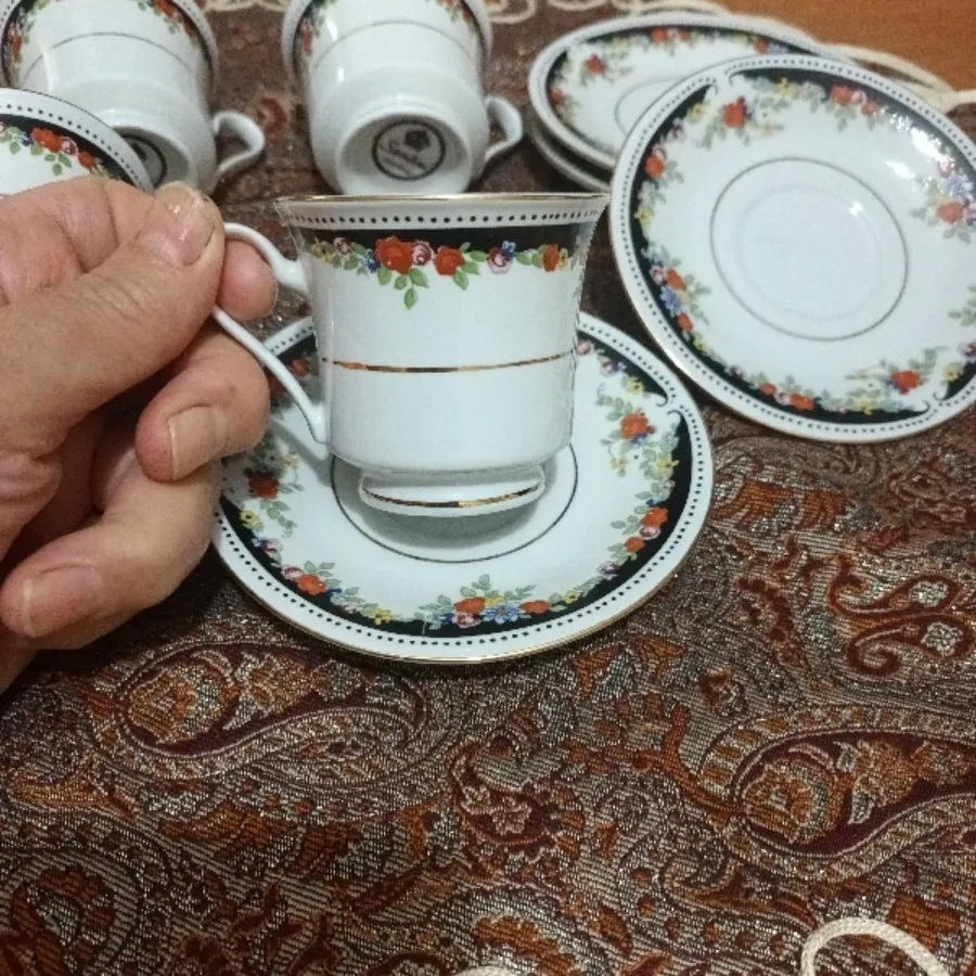 5 فنجون نعلبکی قهوه خوری