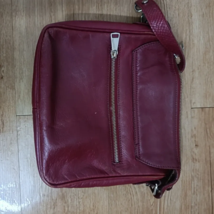 کیف زرشکی چرم مشهد