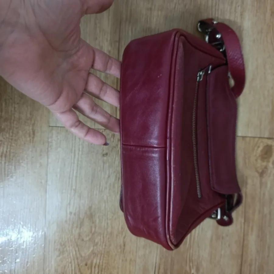 کیف زرشکی چرم مشهد