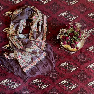 شال قهوه ای شیک