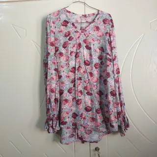 شومیز نخ پنبه گل گلی