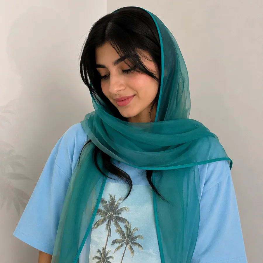 شال اورگانزا سبز