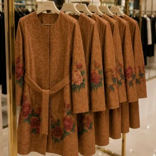 مانتو حاشیه گل وارداتی