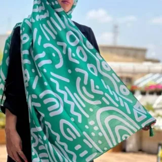 شال نخی منگوله دار