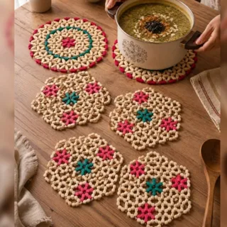 زیر قابلمه ای چوبی