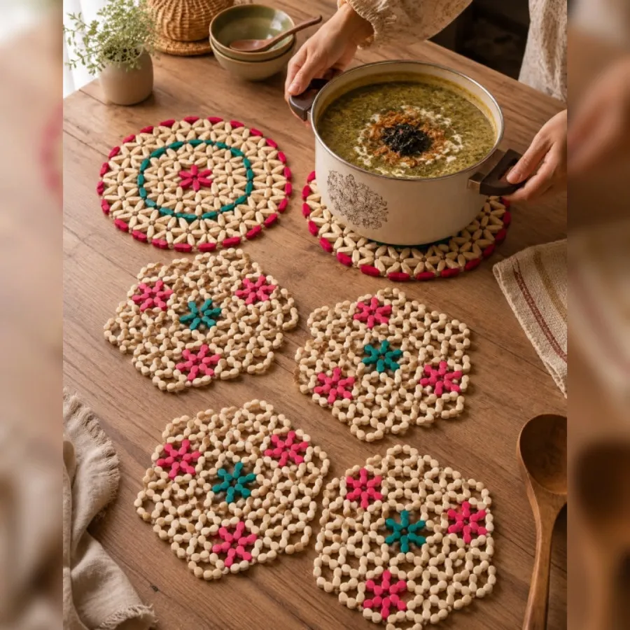 زیر قابلمه ای چوبی