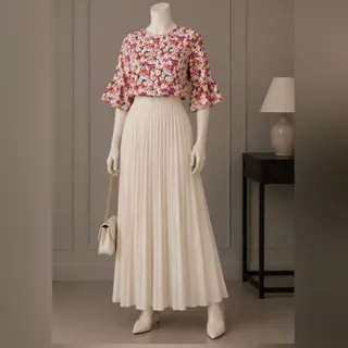 شومیز حریر گلدار