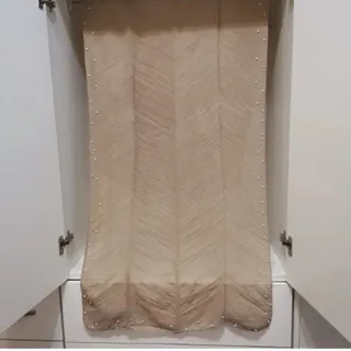 شال نخی موکا لبه مروارید