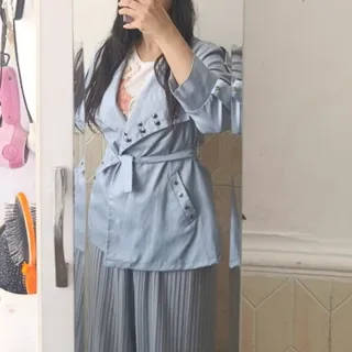 کت آبی طوسی