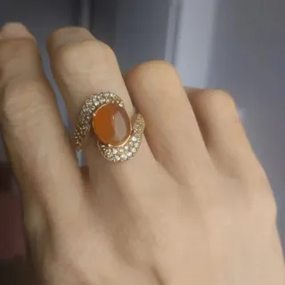 انگشتر طلاروس سنگ عقیق