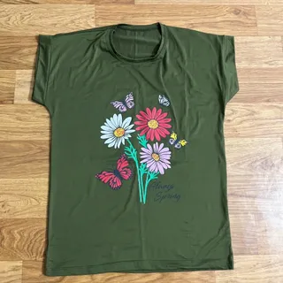 تیشرت گلدار نو