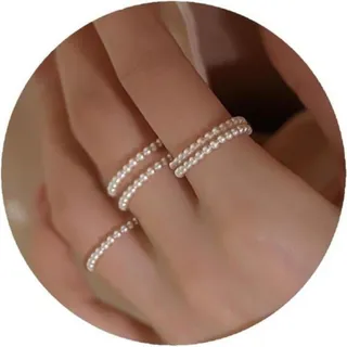 انگشتر مروارید سنگی کد75