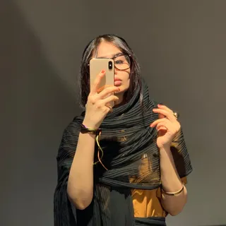 شال پلیسه مشکی