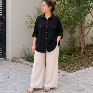 مانتو  جین مشکی