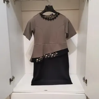 لباس مجلسی سبز زیتونی نو
