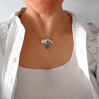 گردنبند ابر نقره دستساز