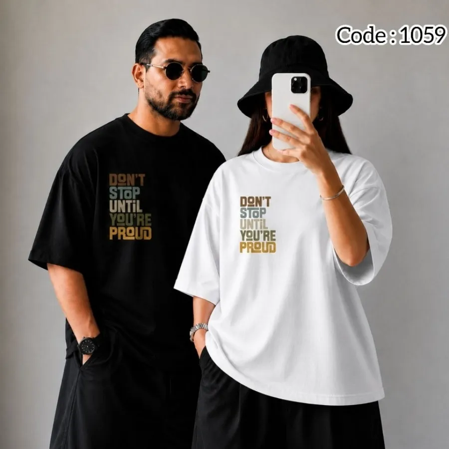 تیشرت باکسی DONT STOP
