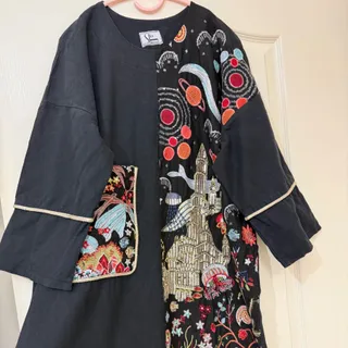 مانتو (کفتان) لینن گلدوزی