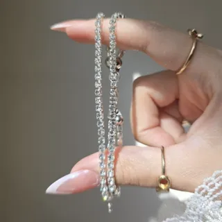 دستبند نگینی دولاین