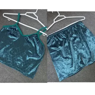 ست تاپ و شورتک مخمل گوچی